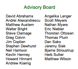 C++ Source advisors